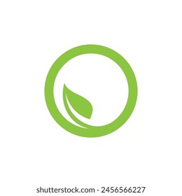Bio leaf Icon Illustration design template