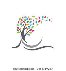 Bio leaf Icon Illustration design template