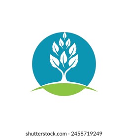 Bio leaf Icon Illustration design template