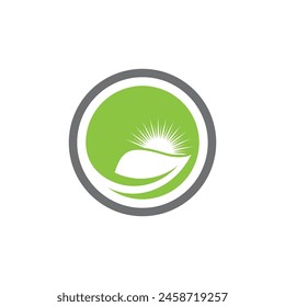 Bio leaf Icon Illustration design template