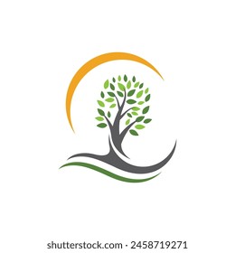 Bio leaf Icon Illustration design template