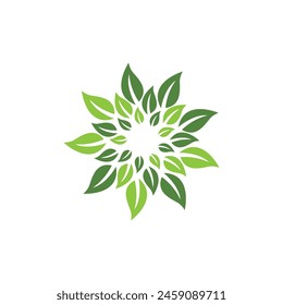 Bio leaf Icon Illustration design template