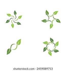 Bio leaf Icon Illustration design template