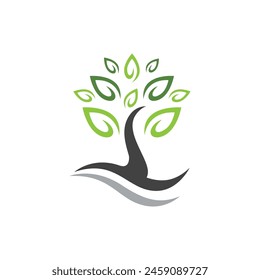 Bio Blatt Icon Illustration Design Vorlage