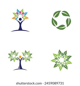 Icono de la hoja de Bio Ilustración de diseño Plantilla