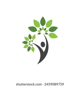Icono de la hoja de Bio Ilustración de diseño Plantilla