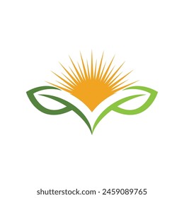 Bio leaf Icon Illustration design template