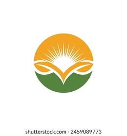 Bio Blatt Icon Illustration Design Vorlage
