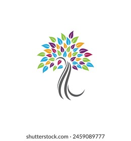 Bio leaf Icon Illustration design template