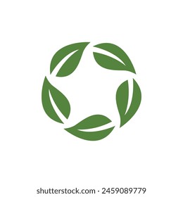 Bio leaf Icon Illustration design template