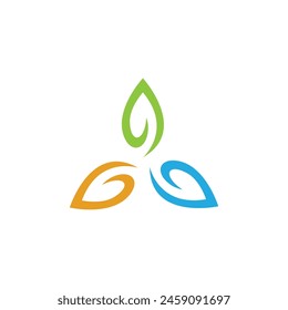 Bio leaf Icon Illustration design template