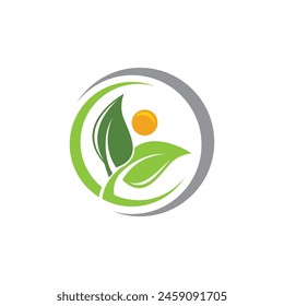 Bio leaf Icon Illustration design template
