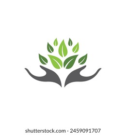 Bio leaf Icon Illustration design template
