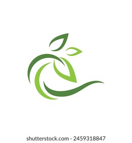 Icono de la hoja de Bio Ilustración de diseño Plantilla