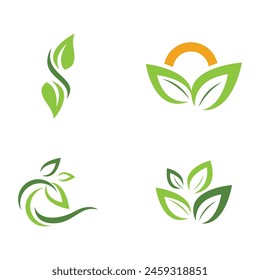 Icono de la hoja de Bio Ilustración de diseño Plantilla