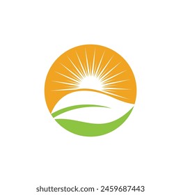 Bio leaf Icon Illustration design template
