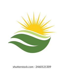 Bio leaf Icon Illustration design template
