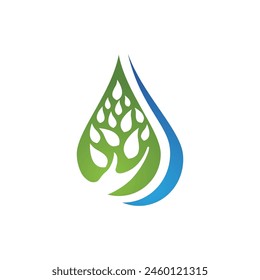 Icono de la hoja de Bio Ilustración de diseño Plantilla