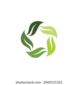 Bio leaf Icon Illustration design template