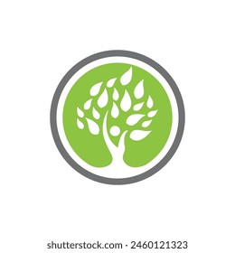 Bio leaf Icon Illustration design template