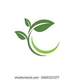 Icono de la hoja de Bio Ilustración de diseño Plantilla