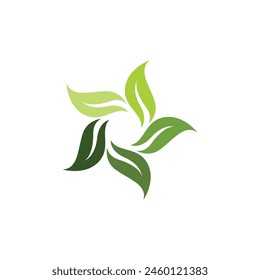 Bio leaf Icon Illustration design template