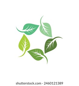 Bio leaf Icon Illustration design template