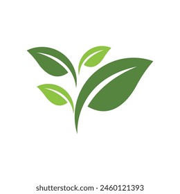 Bio leaf Icon Illustration design template