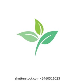 Bio leaf Icon Illustration design template