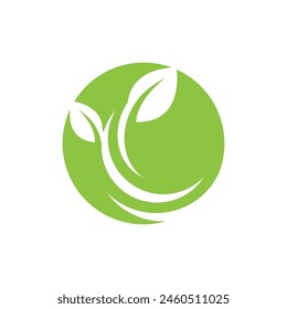 Bio leaf Icon Illustration design template