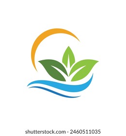 Bio leaf Icon Illustration design template