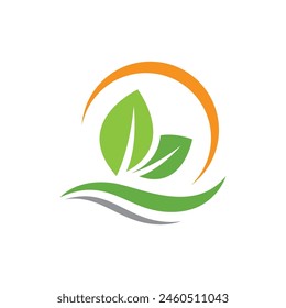 Bio Blatt Icon Illustration Design Vorlage