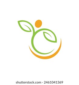 Bio leaf Icon Illustration design template