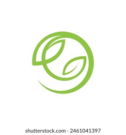Bio leaf Icon Illustration design template