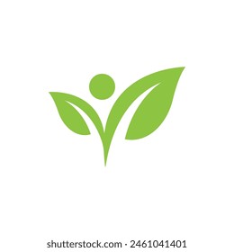 Icono de la hoja de Bio Ilustración de diseño Plantilla