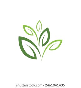 Bio leaf Icon Illustration design template