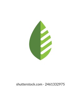 Bio leaf Icon Illustration design template