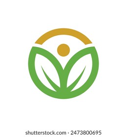 Icono de la hoja de Bio Ilustración de diseño Plantilla