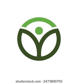 Bio leaf Icon Illustration design template