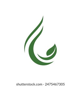 Bio leaf Icon Illustration design template