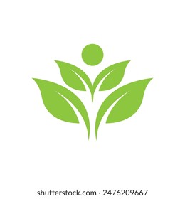 Icono de la hoja de Bio Ilustración de diseño Plantilla