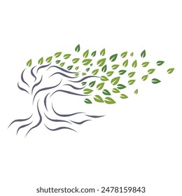 Bio leaf Icon Illustration design template