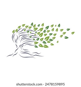 Bio leaf Icon Illustration design template