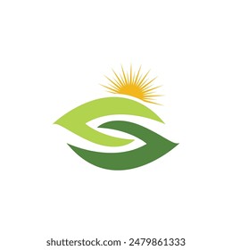 Icono de la hoja de Bio Ilustración de diseño Plantilla