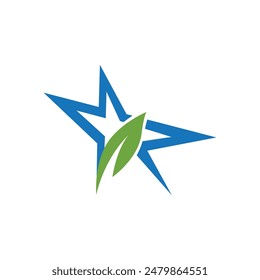 Bio leaf Icon Illustration design template