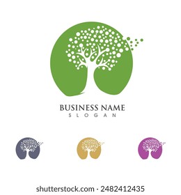 Bio leaf Icon Illustration design template