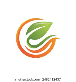 Bio leaf Icon Illustration design template