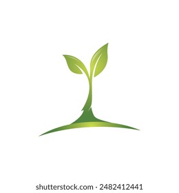 Bio leaf Icon Illustration design template
