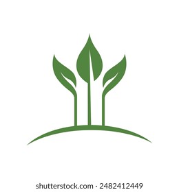 Bio Blatt Icon Illustration Design Vorlage