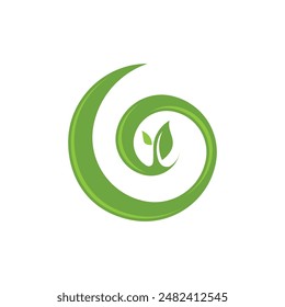 Icono de la hoja de Bio Ilustración de diseño Plantilla